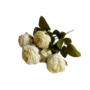 Kép 2/3 - Rusztikus szárított selyem rózsa csokor - fehér