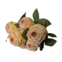 Kép 2/4 - Rusztikus szárított selyem rózsa csokor - narancsos