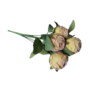 Kép 3/4 - Rusztikus szárított selyem rózsa csokor - narancsos